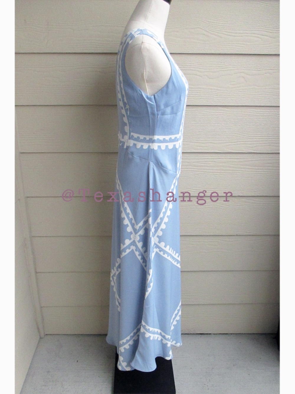 Mon Renn NWT Serape Midi Dress Medium / 10 Blue Postcards - Picture 12 of 13